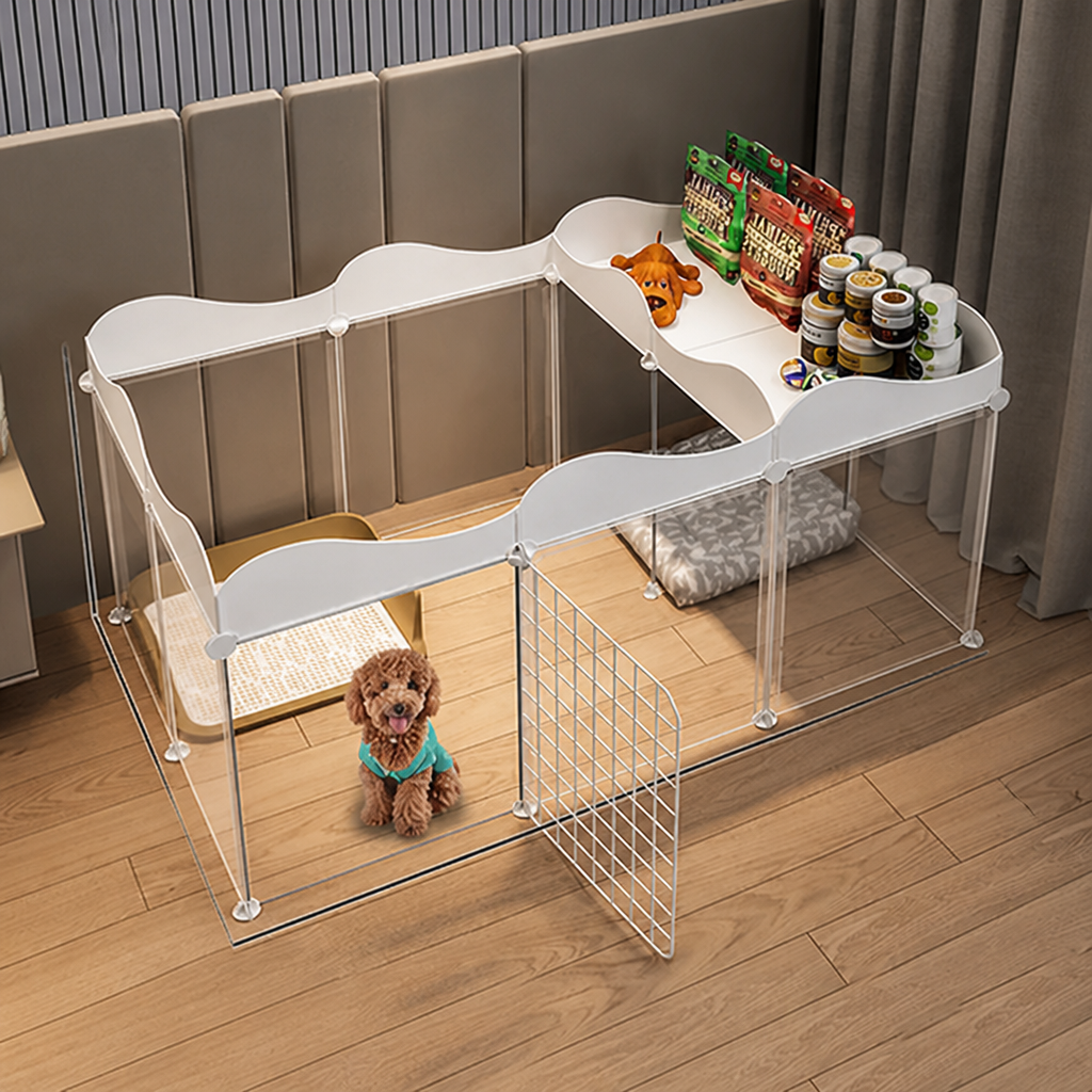 Ortekor Integrated Toilet & Modular Dog Playpen (Removable Toilet Tray)