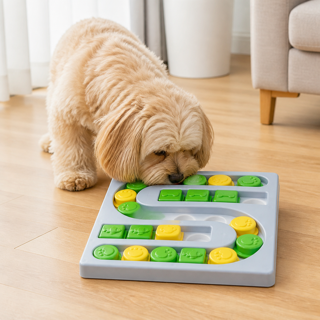 Ortekor Interactive Puzzle & Non-Slip Slow-Feeder Bowl