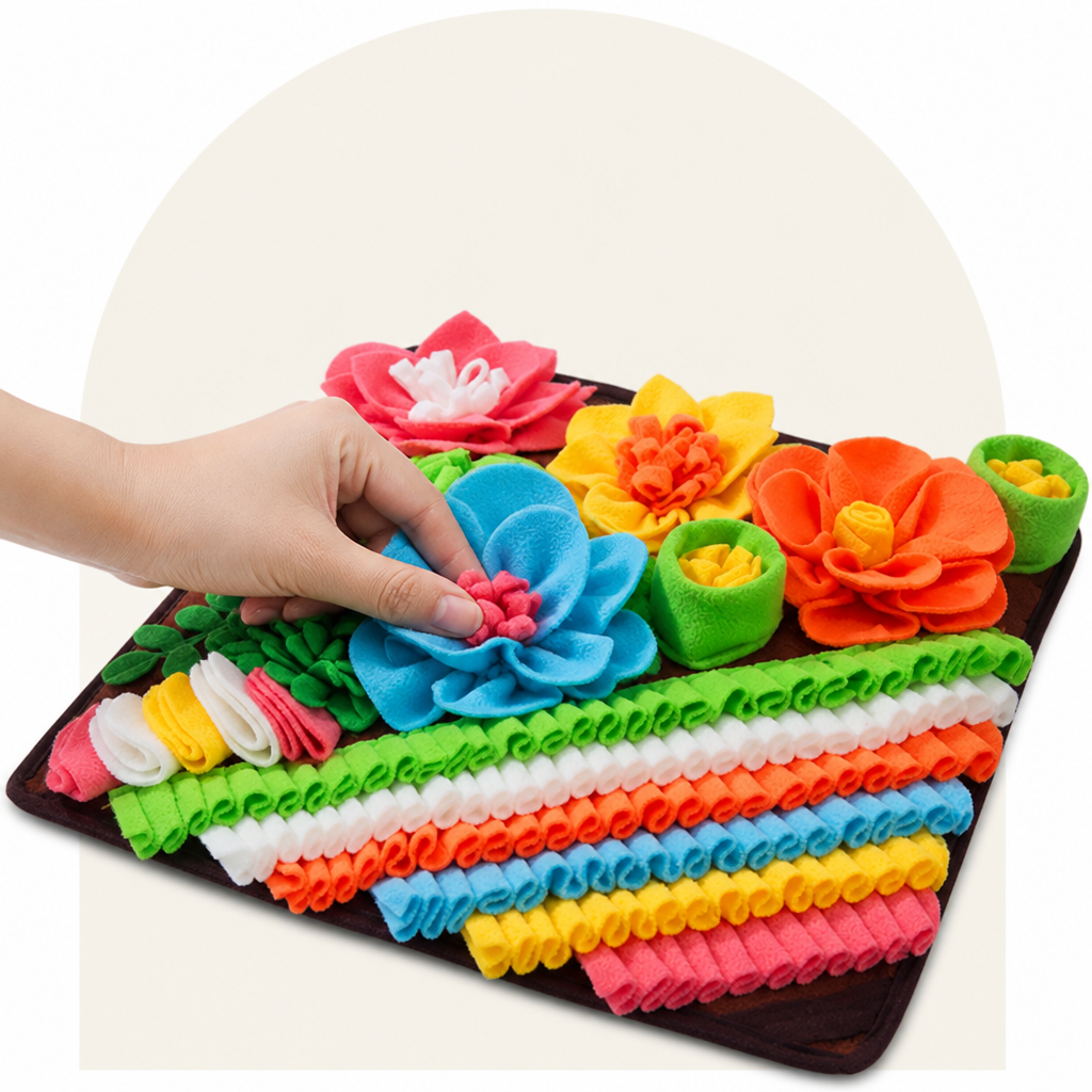 Ortekor Interactive Slow-Feeding Snuffle Mat (Machine-Washable)