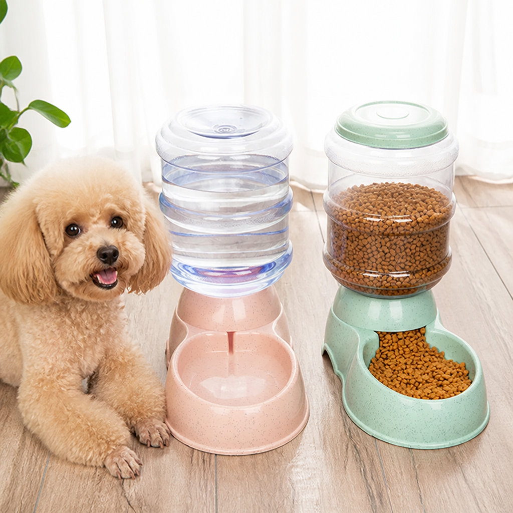 Ortekor Large Capacity Automatic Food & Water Feeder (Removable Bowls)