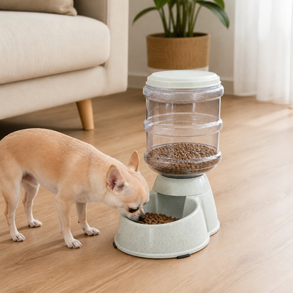 Ortekor Large Capacity Automatic Food & Water Feeder (Removable Bowls)