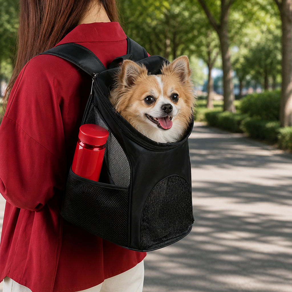 Ortekor Large Capacity & Breathable Mesh Dog Backpack (Foldable)