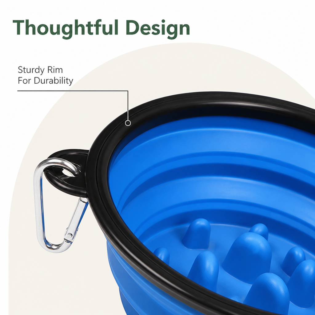 Ortekor Large Capacity Collapsible Travel Dog Bowl