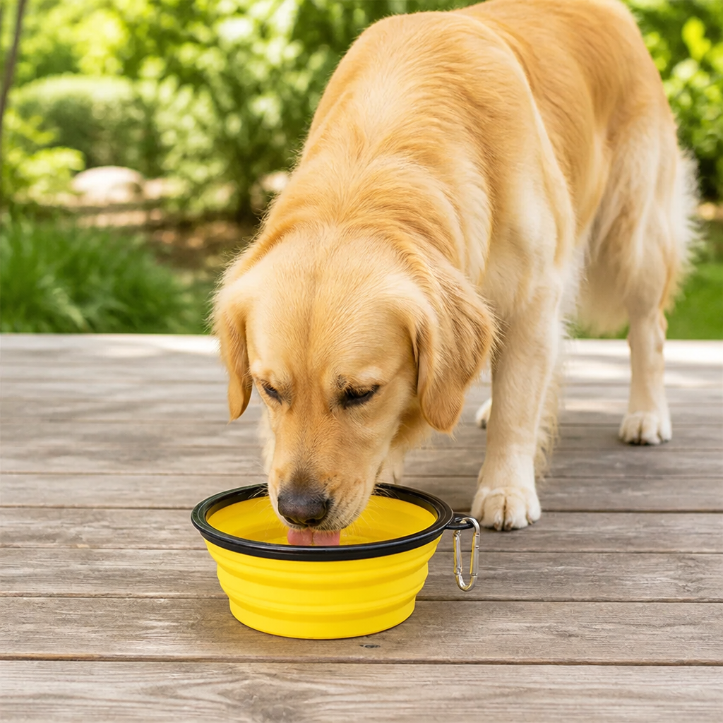 Ortekor Large Capacity Collapsible Travel Dog Bowl