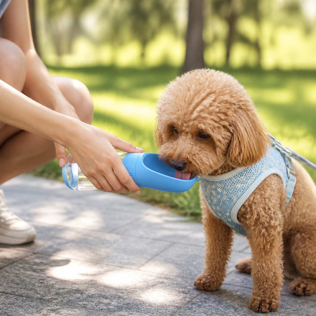 Ortekor Leak-Proof & Lightweight Dog Water Bottle (Food & Water Combo)