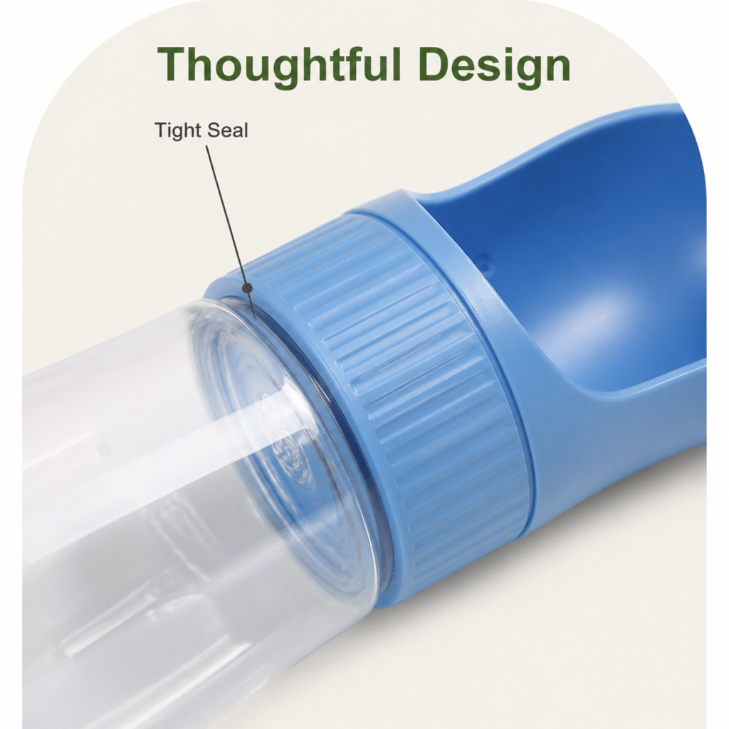 Ortekor Leak-Proof & Lightweight Dog Water Bottle (Food & Water Combo)