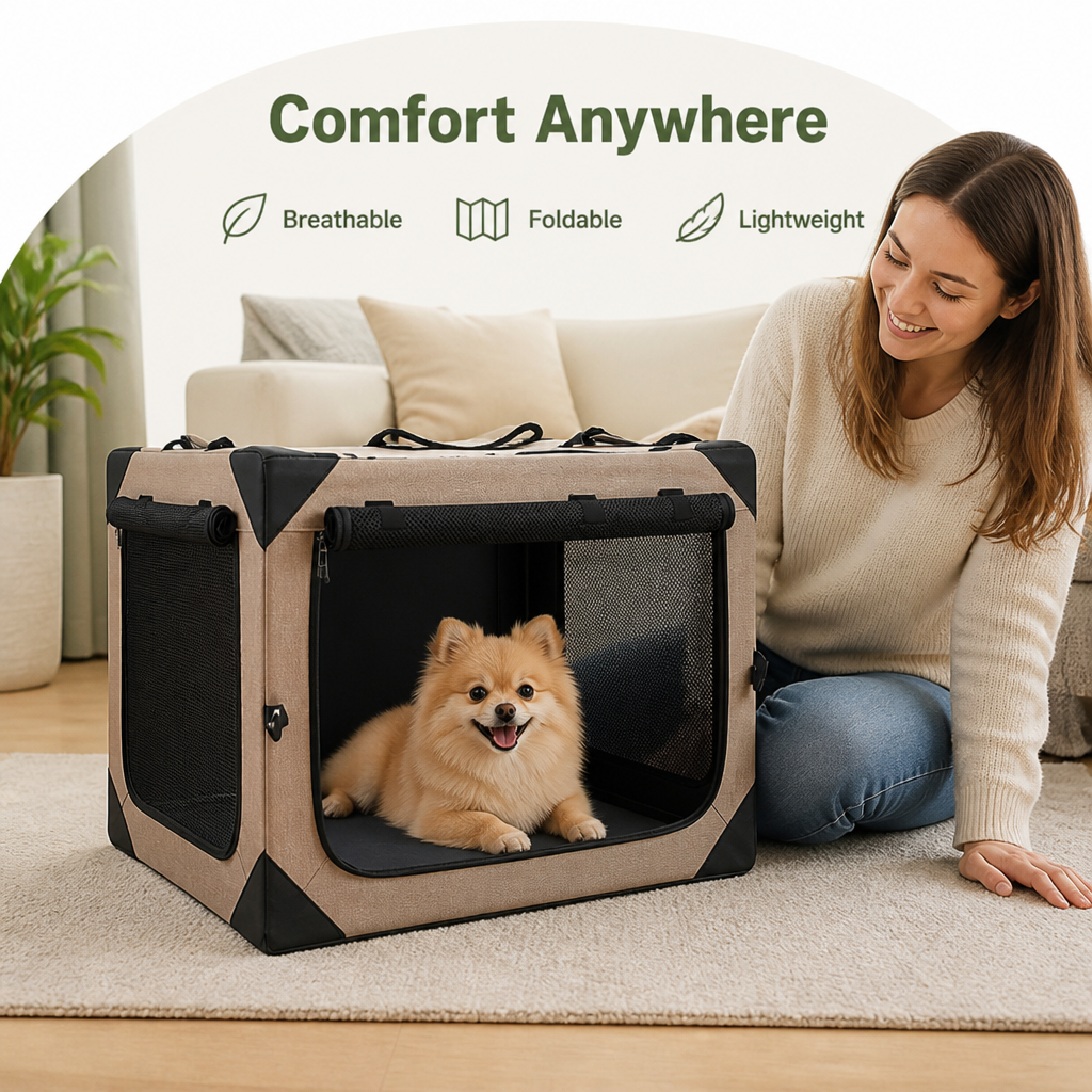 Ortekor Lightweight Foldable Breathable Dog Crate