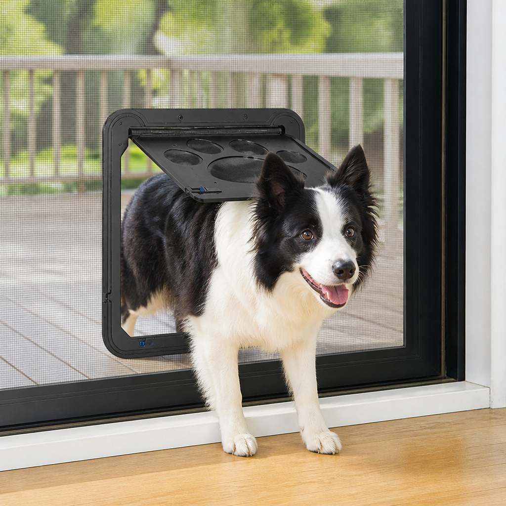 Ortekor Lockable Magnetic & Easy Install Pet Door (Windows & Gates)