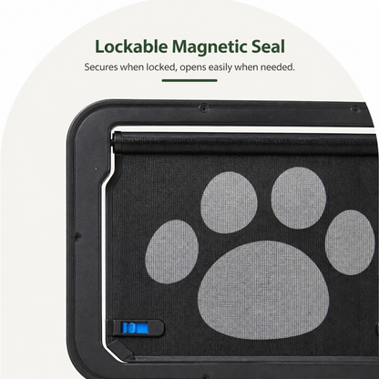 Ortekor Lockable Magnetic & Easy Install Pet Door (Windows & Gates)