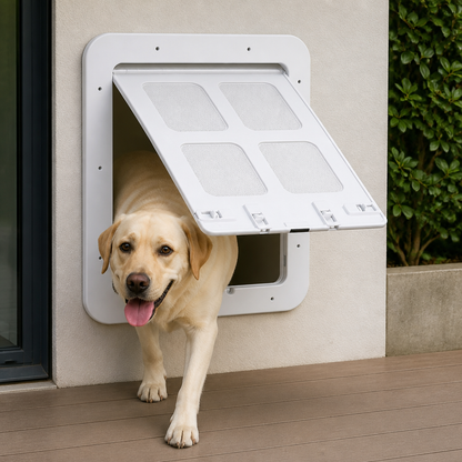 Ortekor Lockable Magnetic & Easy Install Pet Door (Windows & Gates)