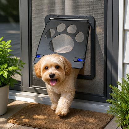 Ortekor Lockable Magnetic Pet Door Flap (8 x 10 In Opening)