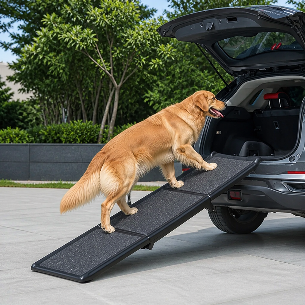 Ortekor Long Folding Dog Ramp With Side Rails (Supports 150 lb)