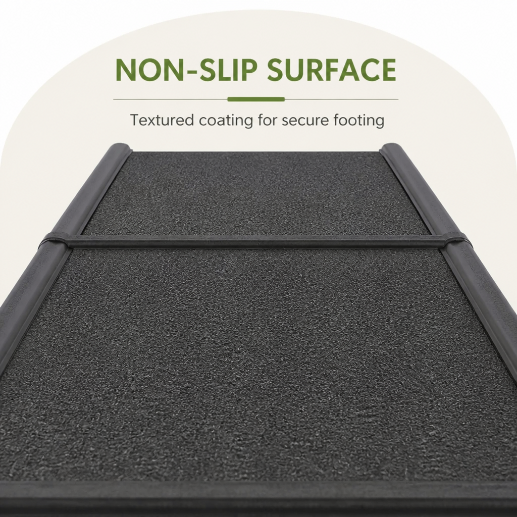 Ortekor Long Folding Dog Ramp With Side Rails (Supports 150 lb)