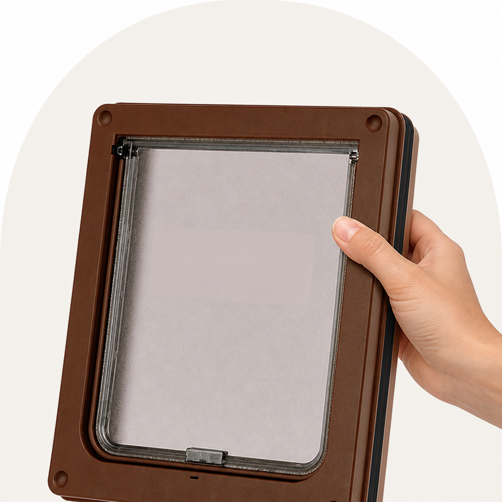 Ortekor Magnetic Self-Closing & Lockable Pet Flap Door (For Cats & Small Dogs)