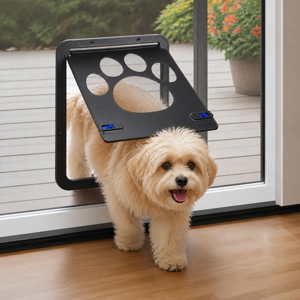Ortekor Magnetic Self-Closing & Lockable Pet Screen Door