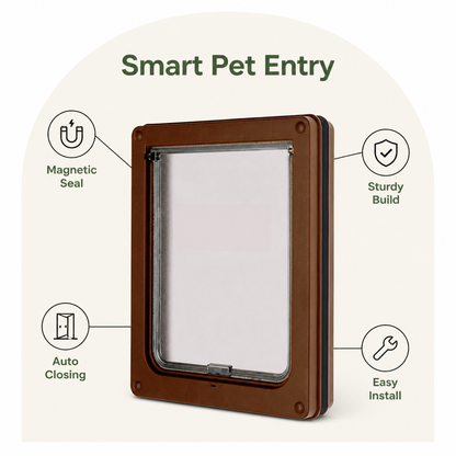 Ortekor Magnetic Self-Closing Pet Flap Door