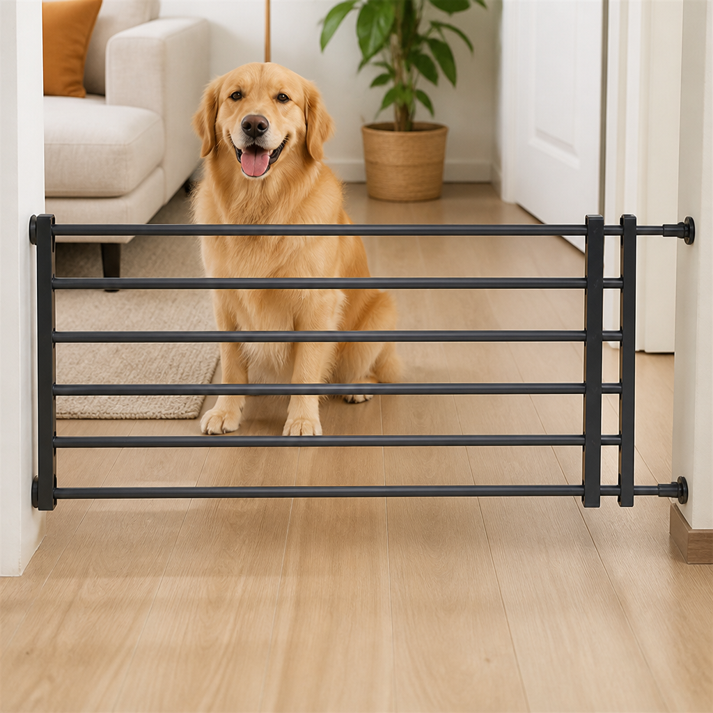 Ortekor No-Drill Retractable Dog Gate (Adjustable Width)