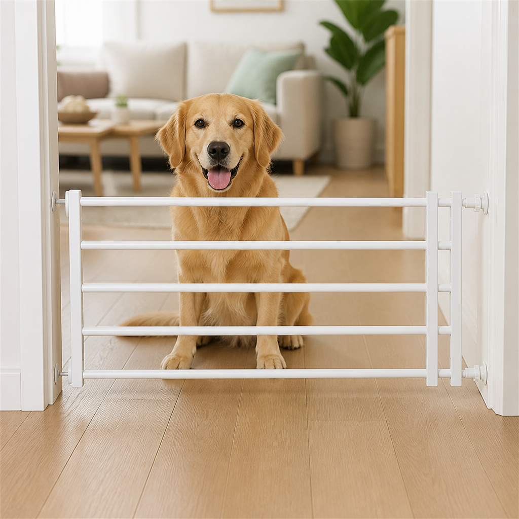 Ortekor No-Drill Retractable Dog Gate (Adjustable Width)