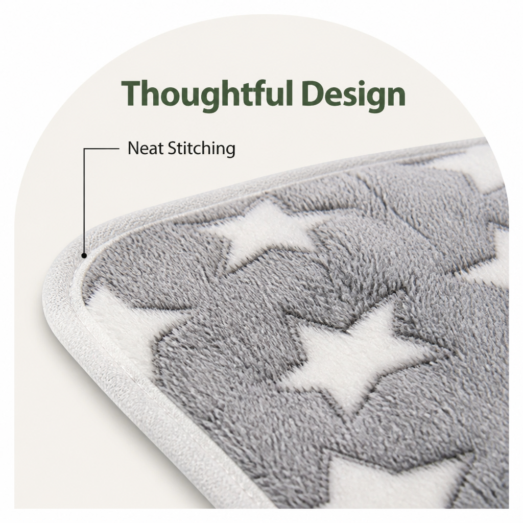 Ortekor Non-Shedding Coral Fleece Pet Blanket