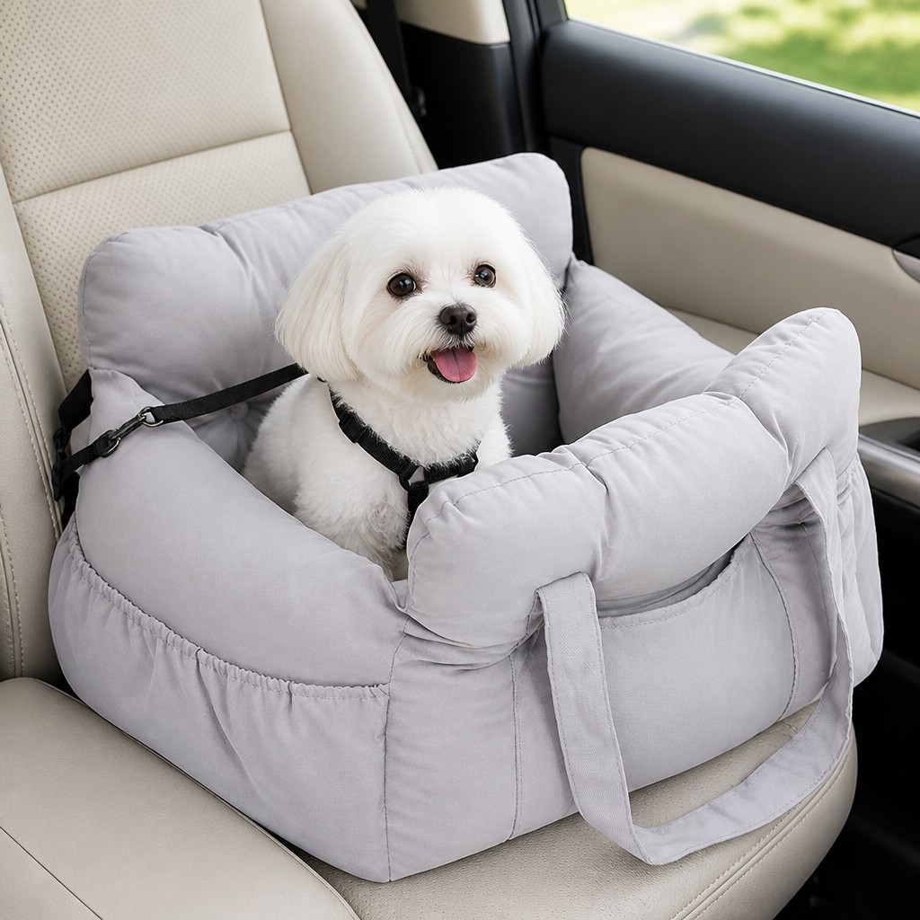 Ortekor Non-Slip & Washable Booster Dog Car Seat (Adjustable Safety Straps)
