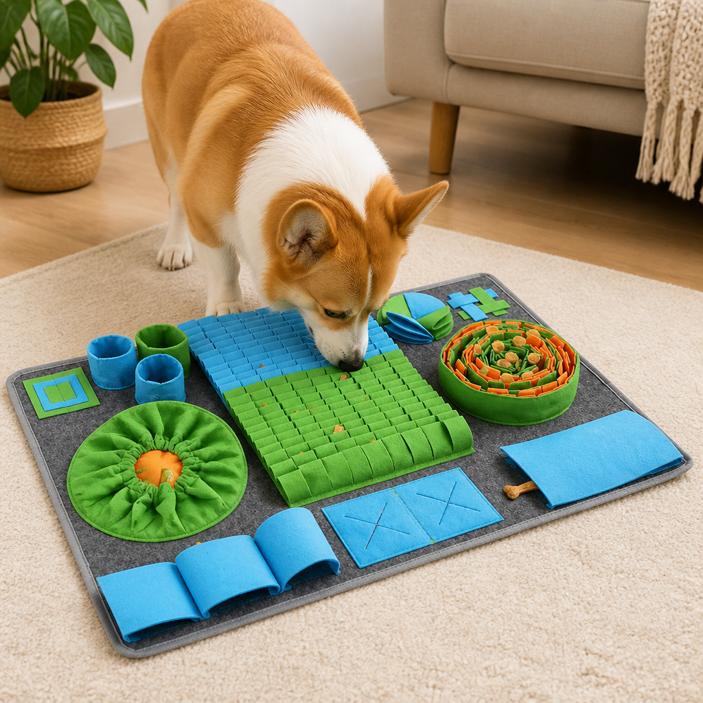 Ortekor Nose-Work & Slow-Feeding Snuffle Mat (Machine Washable)
