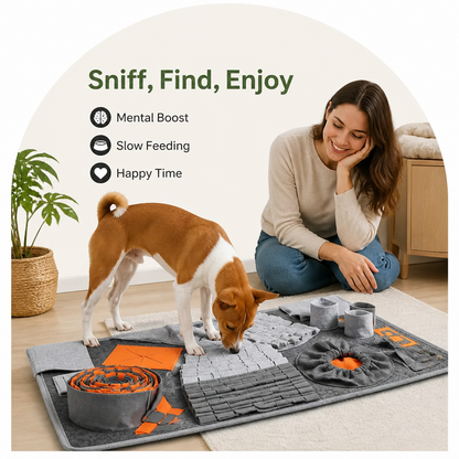 Ortekor Nose-Work & Slow-Feeding Snuffle Mat (Machine Washable)