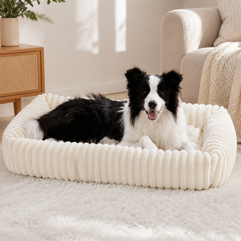 Ortekor Orthopedic High-Resilience Plush Dog Bed (Hand-Washable)