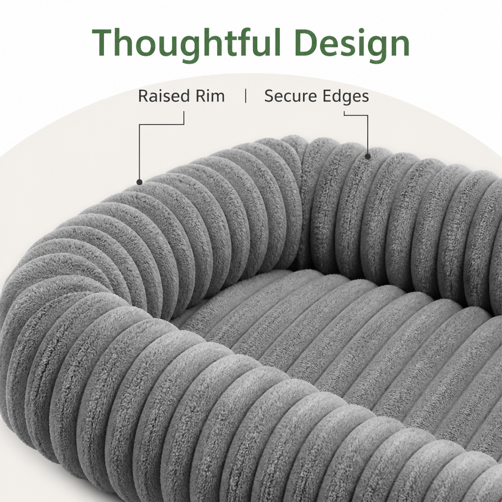 Ortekor Orthopedic High-Resilience Plush Dog Bed (Hand-Washable)