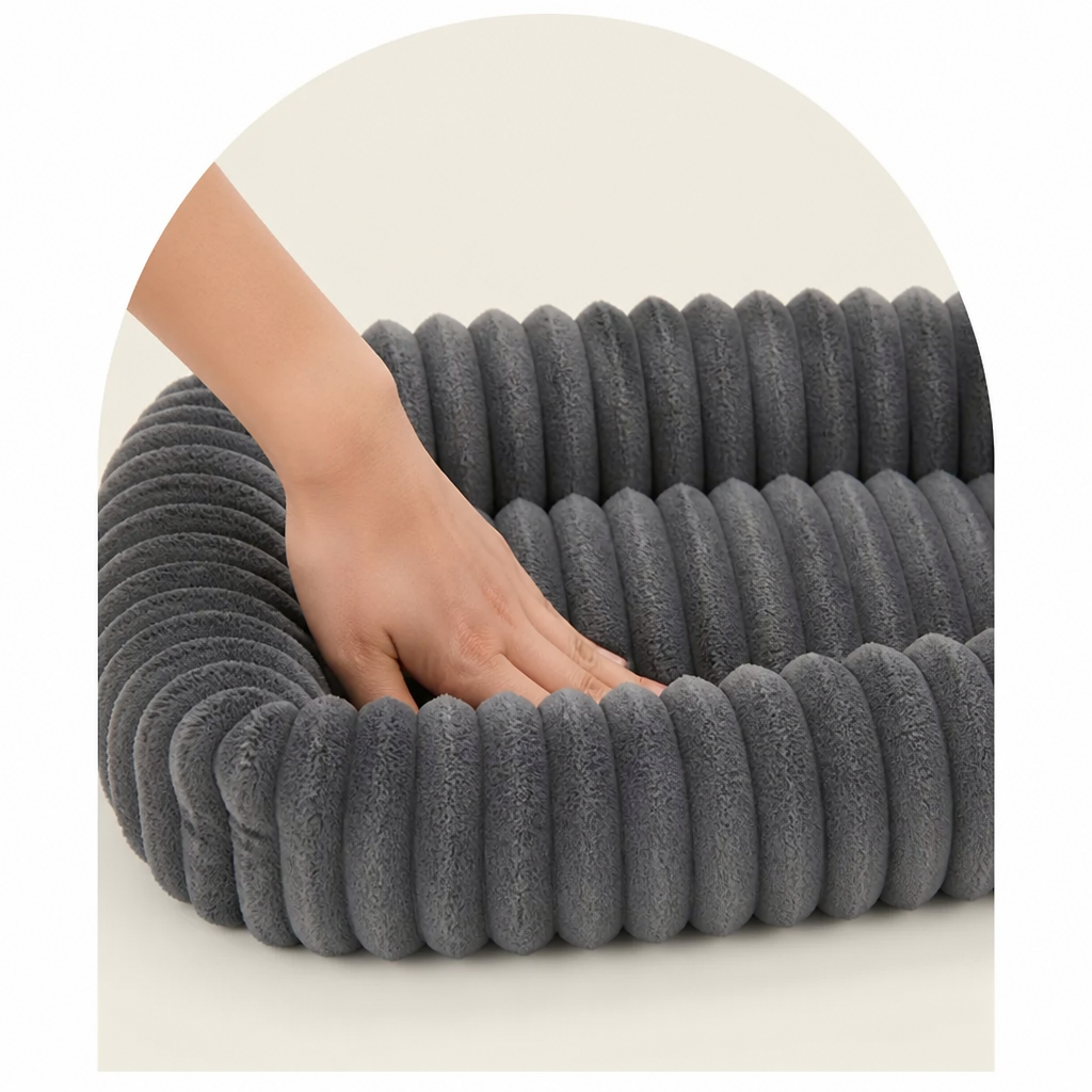 Ortekor Orthopedic High-Resilience Plush Dog Bed (Hand-Washable)