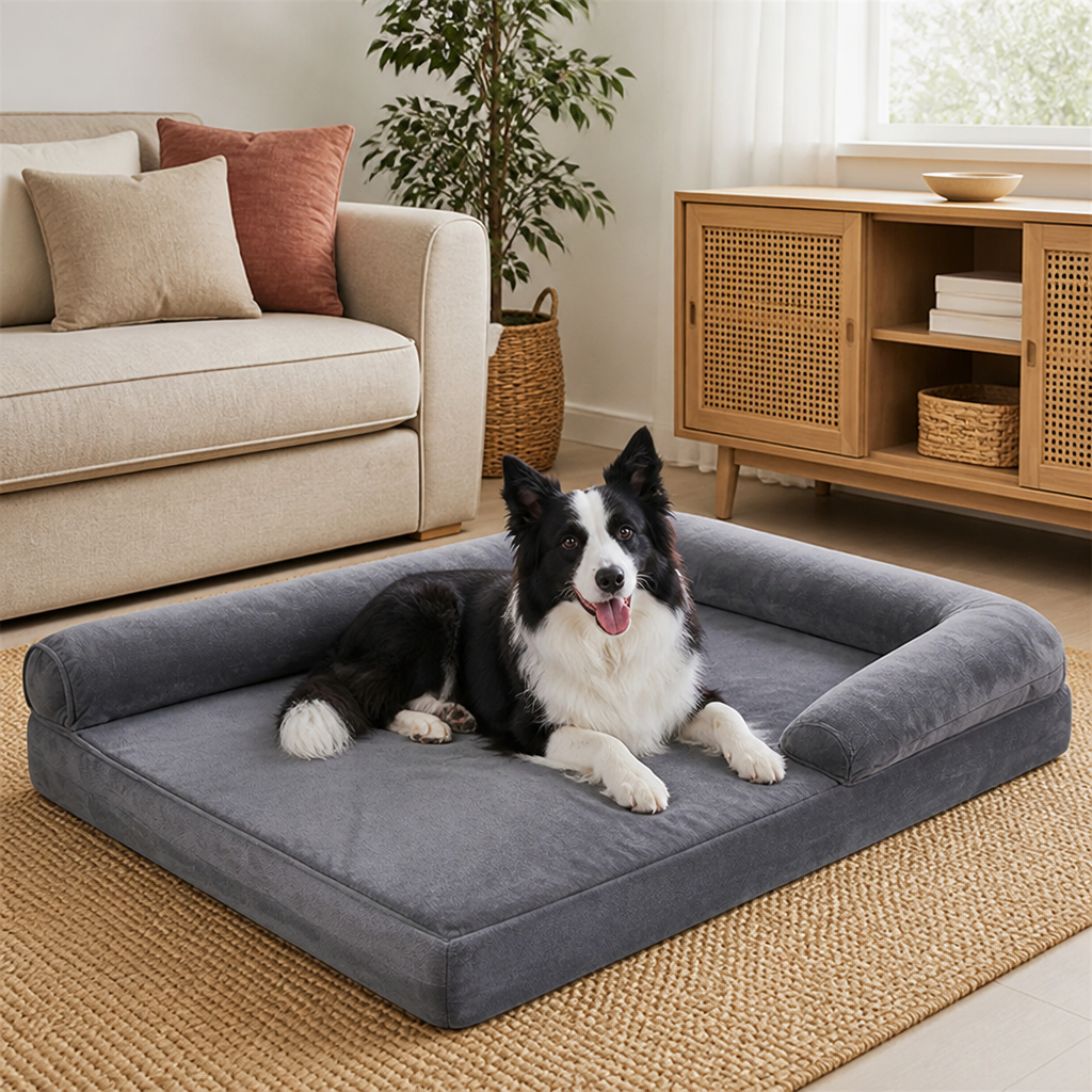 Ortekor Orthopedic Sponge Foam Dog Bed (Removable Washable Cover)