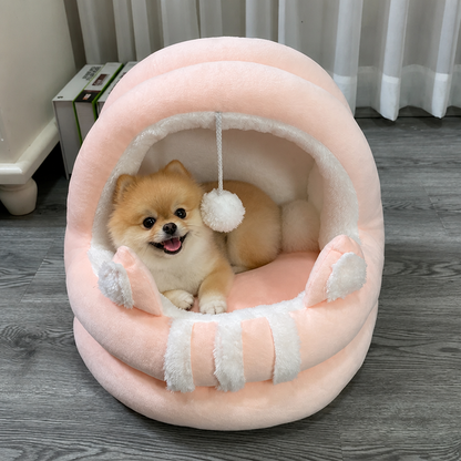 Ortekor Plush Arctic Velvet & Insulated Cat Cave Bed