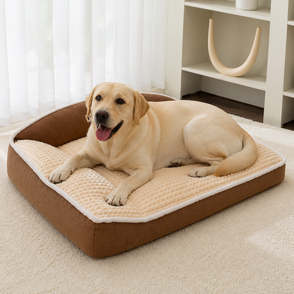 Ortekor Plush Bolster & Washable Dog Sofa Bed