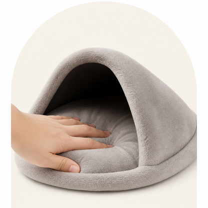 Ortekor Plush Coral Velvet & Cotton-Filled Pet Teepee