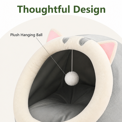 Ortekor Plush & Insulated Pet Cave Bed