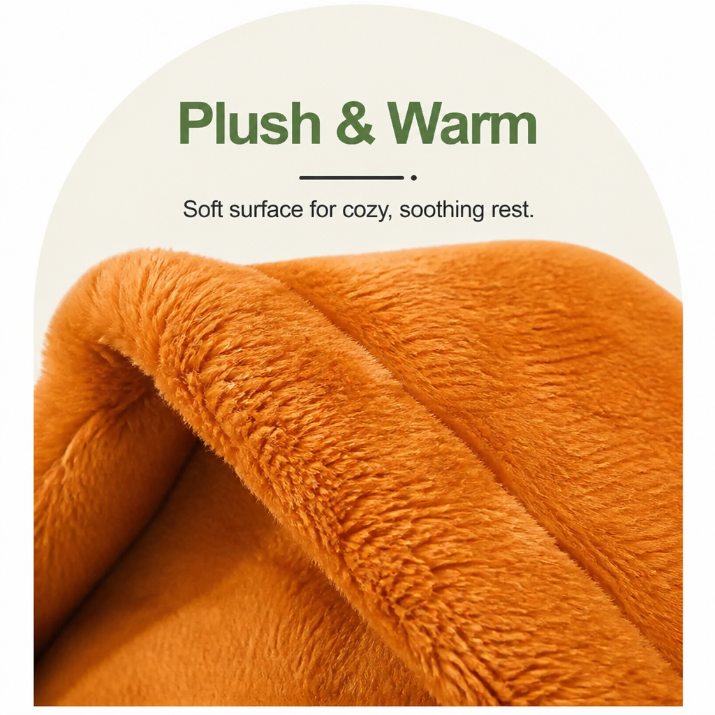 Ortekor Plush & Insulated Pet Cave Bed (Removable Cushion)