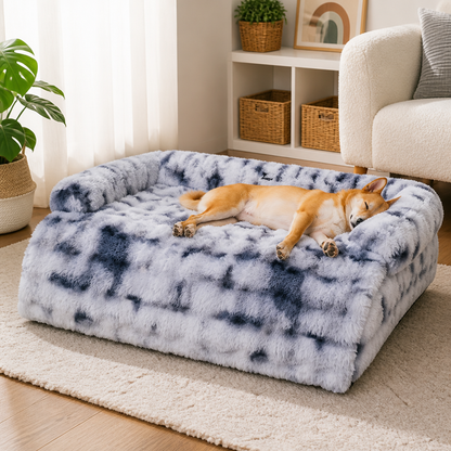 Ortekor Plush Sofa-Style Washable Dog Bed