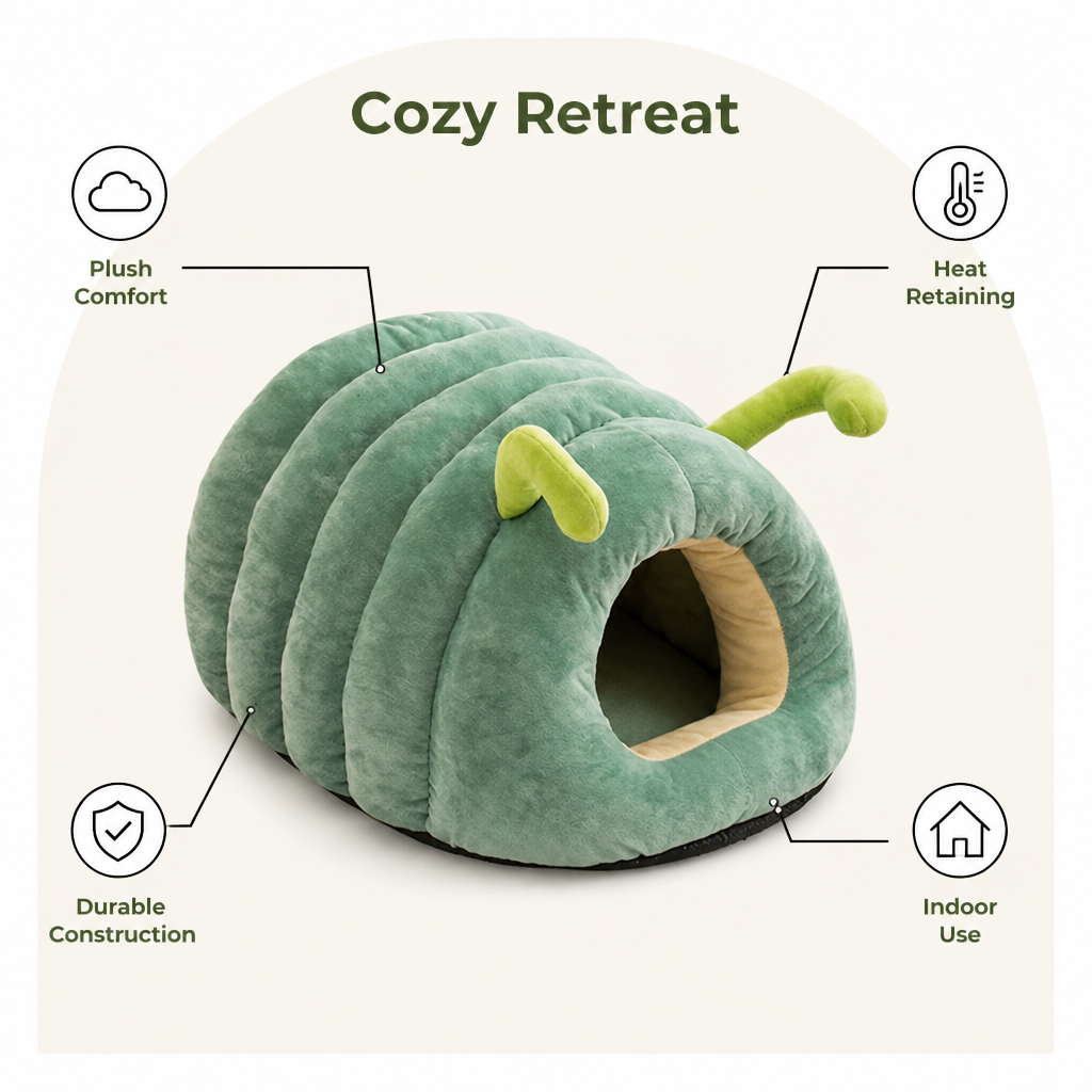 Ortekor Plush & Warm Semi-Enclosed Pet Bed (Indoor)