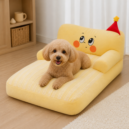 Ortekor Plush & Washable Cartoon Pet Sofa Bed