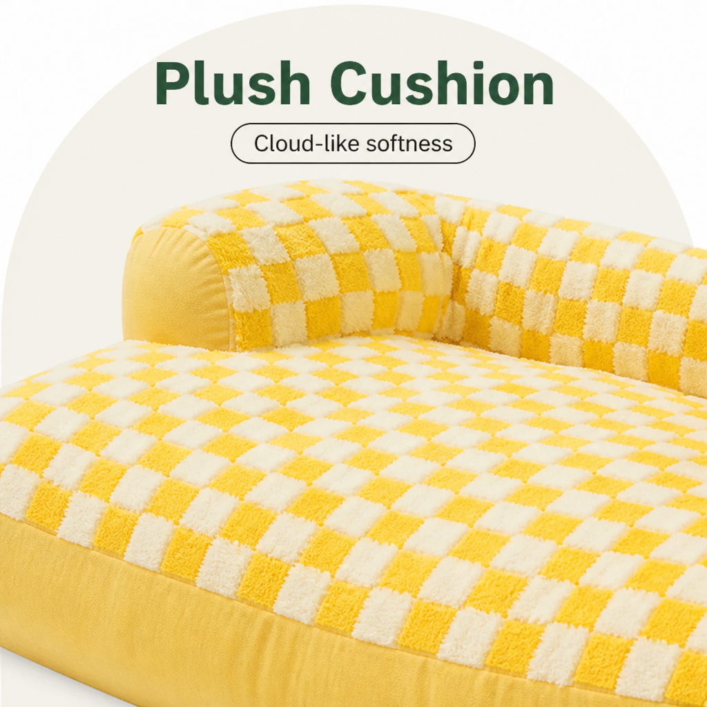 Ortekor Plush & Washable Cartoon Pet Sofa Bed