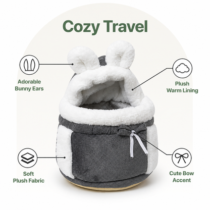 Ortekor Plush Winter-Lined Pet Carrier Backpack