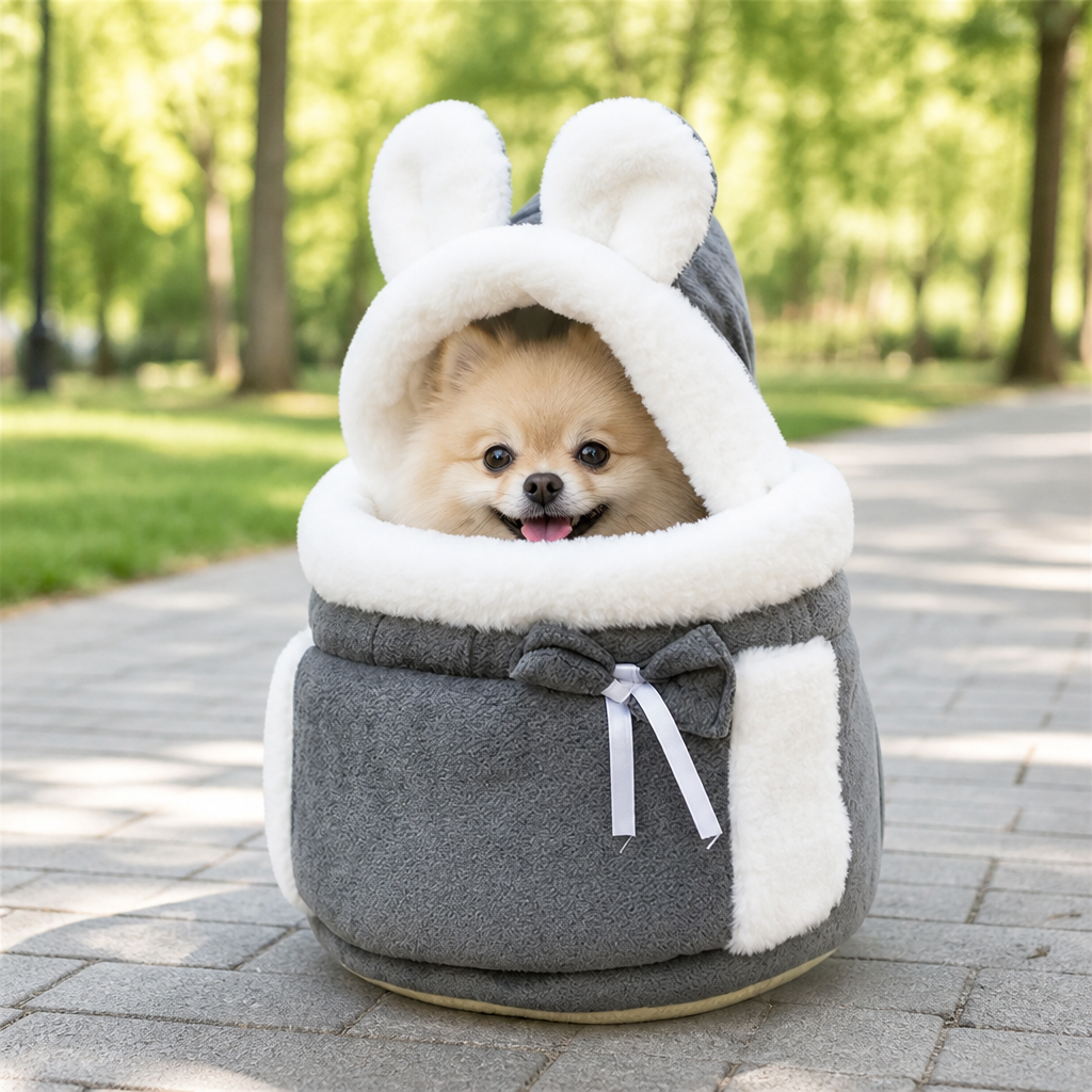 Ortekor Plush Winter-Lined Pet Carrier Backpack