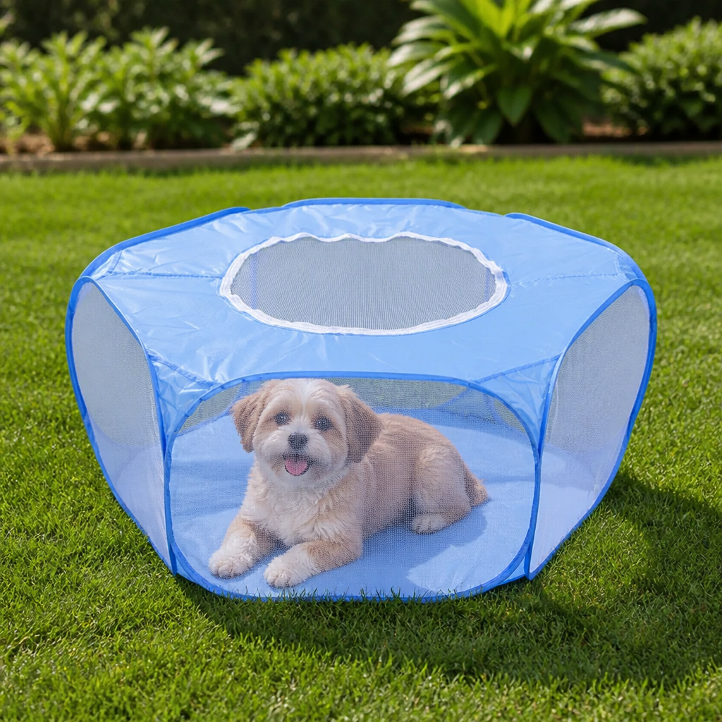 Ortekor Pop-Up Transparent Pet Playpen