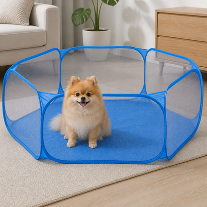 Ortekor Pop-Up Transparent Pet Playpen