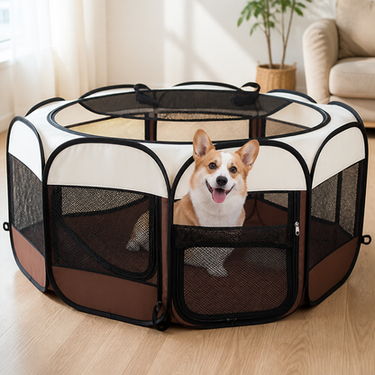 Ortekor Portable Foldable Oxford Cloth Pet Playpen