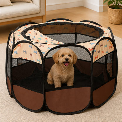 Ortekor Portable Foldable Oxford Cloth Pet Playpen