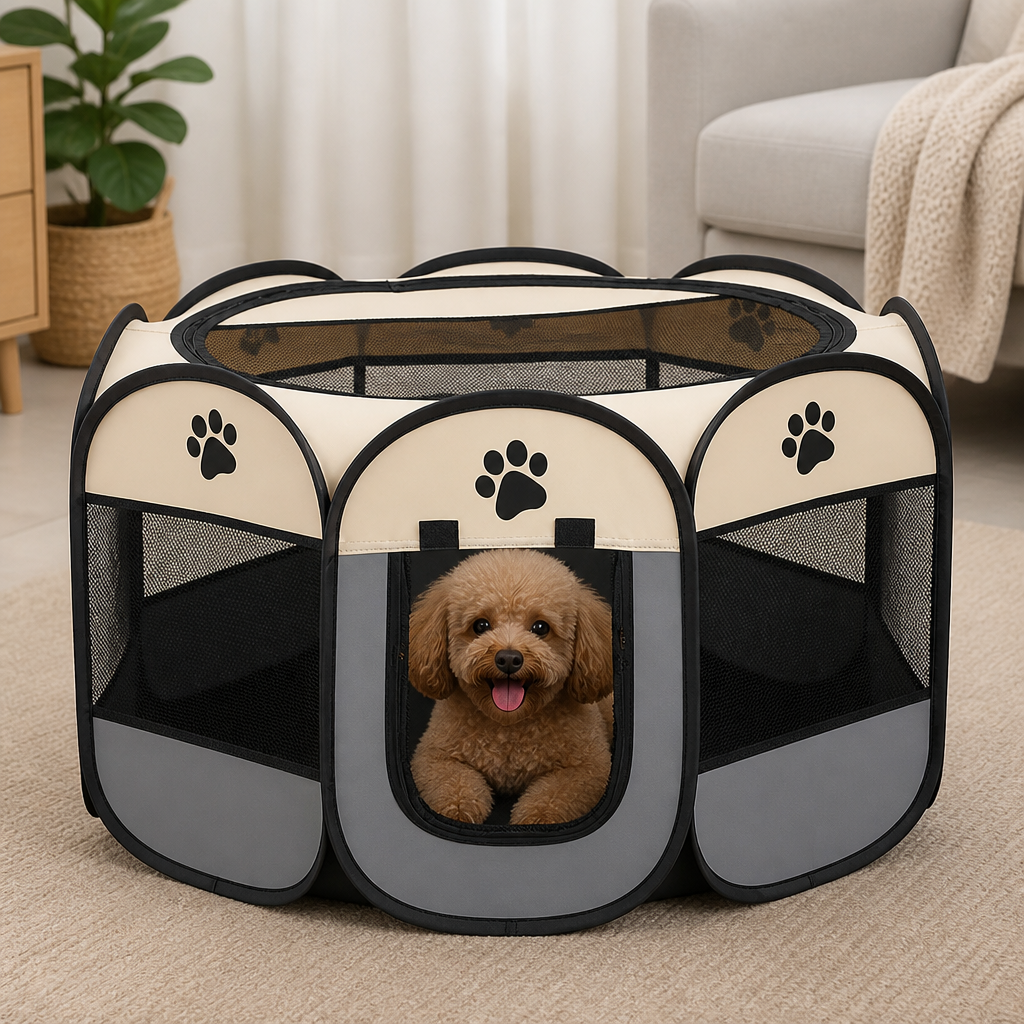 Ortekor Portable Foldable Oxford Cloth Pet Playpen