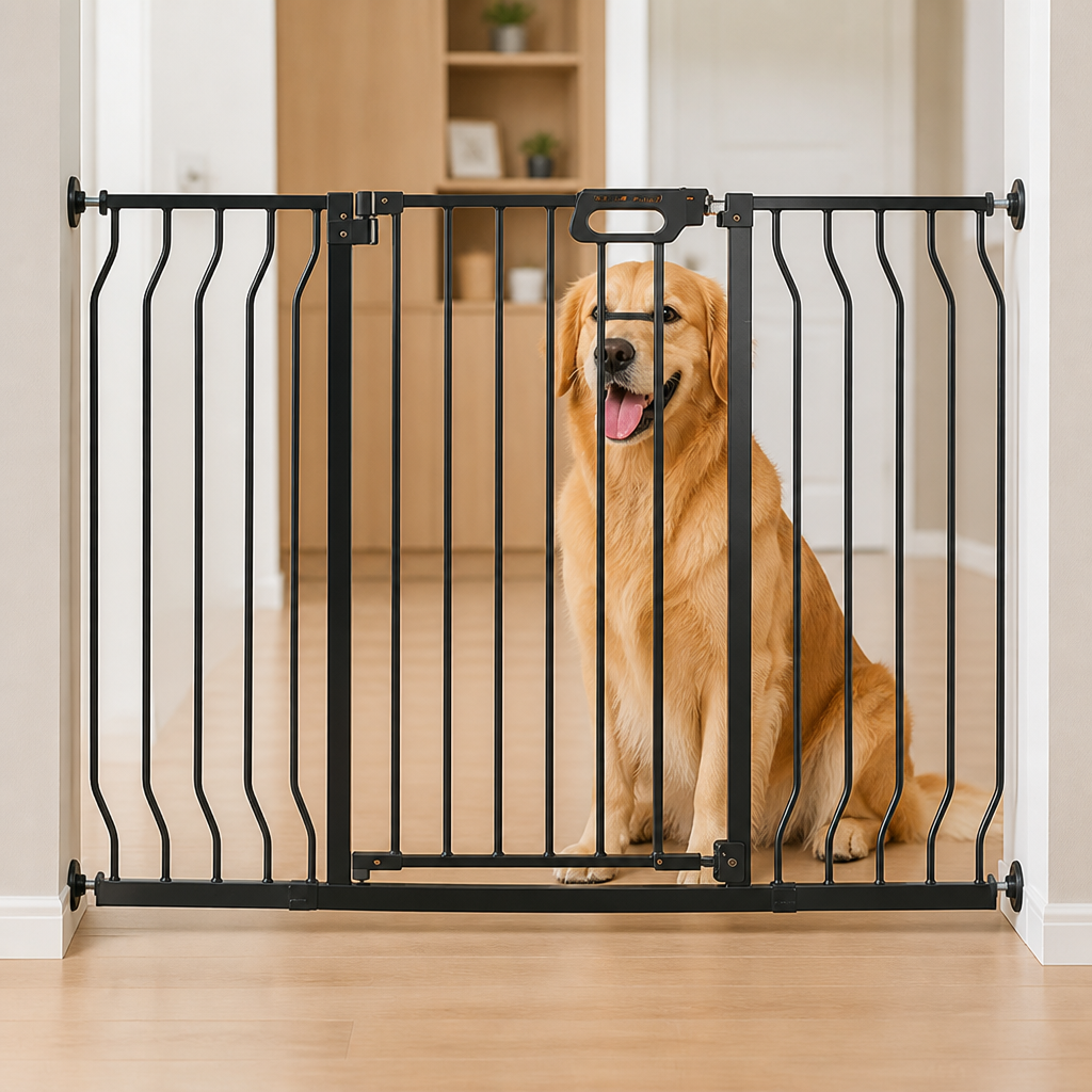 Ortekor Pressure-Mount Auto-Close Steel Baby & Pet Gate