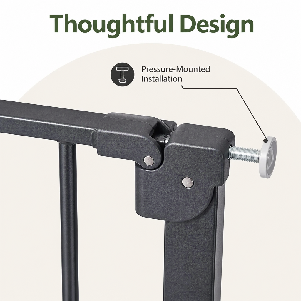 Ortekor Pressure-Mounted Auto-Close & Double Lock Pet Gate
