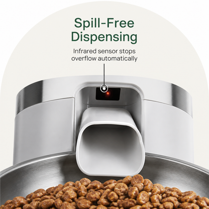 Ortekor Programmable Portion Control Automatic Pet Feeder (Removable Stainless Steel Bowl)