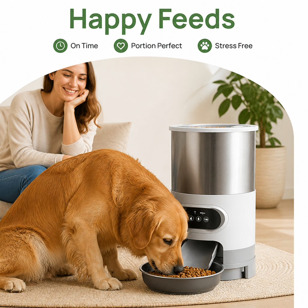 Ortekor Programmable Portion Control Automatic Pet Feeder (Removable Stainless Steel Bowl)